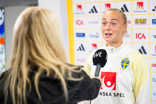 Hanna Bennison of the Swedish women's football team at a