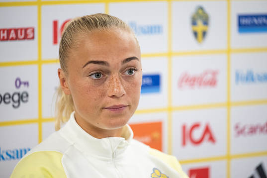 Hanna Bennison of the Swedish women's football team at a