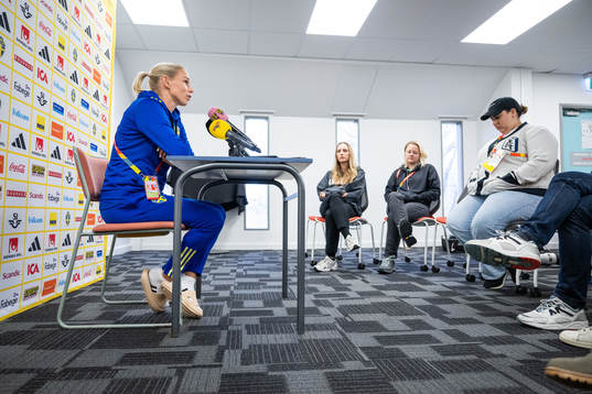 Jonna Andersson of the Swedish women's football team at a