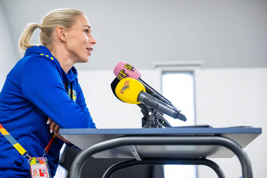 Jonna Andersson of the Swedish women's football team at a