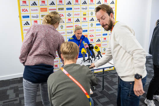 Jonna Andersson of the Swedish women's football team at a