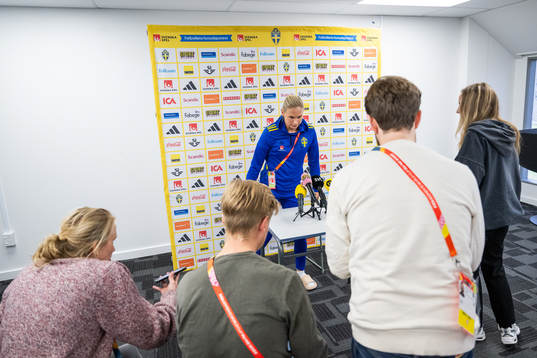 Jonna Andersson of the Swedish women's football team at a