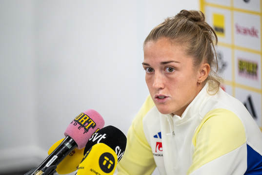 Filippa Angeldahl of the Swedish women's football team at a