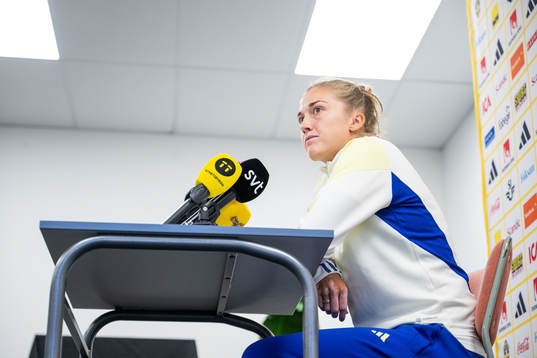 Filippa Angeldahl of the Swedish women's football team at a