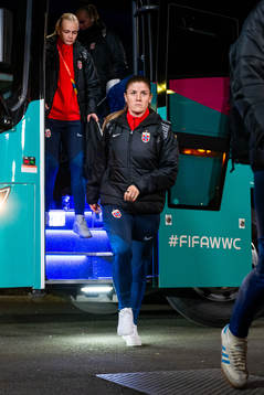 Maren Mjelde of Norway arrives