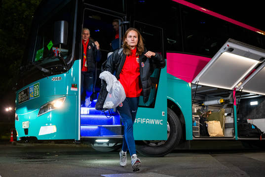Caroline Graham Hansen of Norway arrives