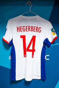 The kit of Ada Hegerberg of Norway in the dressing room