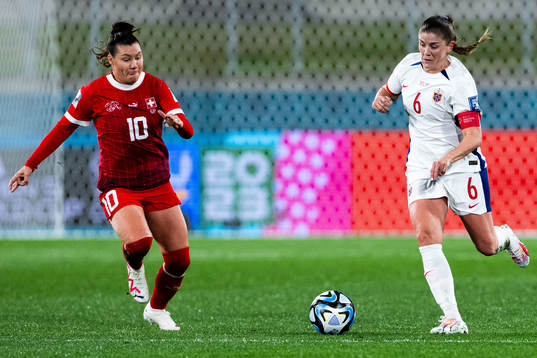 Ramona Bachmann of Switzerland and Maren Mjelde