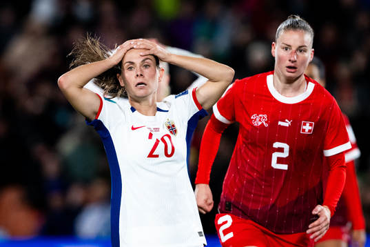 Emilie Bosshard Haavi of Norway reacts