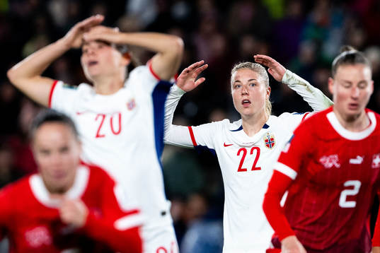 Sophie Román Haug of Norway reacts