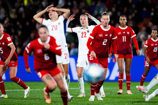 Sophie Román Haug of Norway reacts