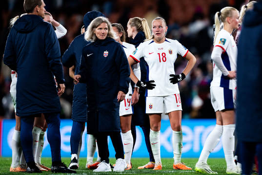 Frida Maanum of Norway looks dejected