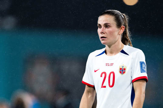 Emilie Bosshard Haavi of Norway looks dejected
