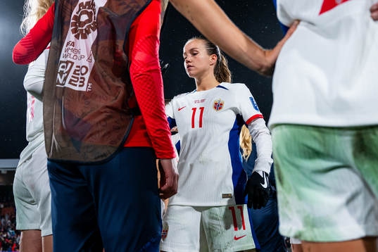 Guro Reiten of Norway looks dejected