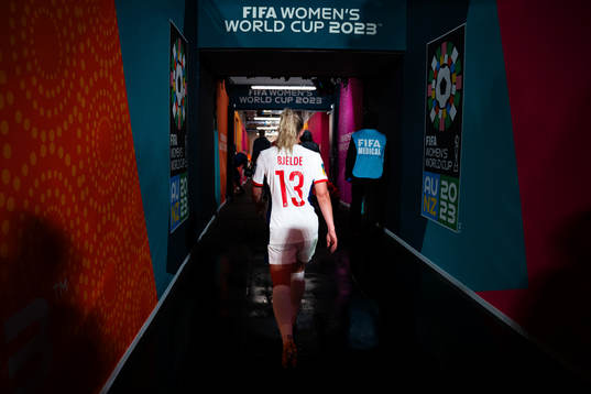 Thea Bjelde of Norway at half-time