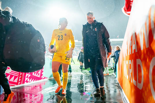 Goalkeeper Aurora Mikalsen and Jon Knudsen, goalkeeper