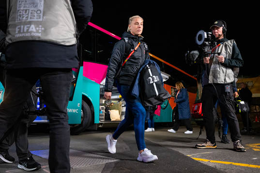 Sophie Román Haug of Norway arrives
