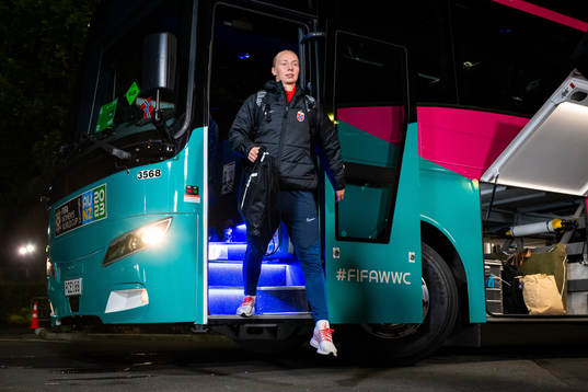 Sara Hørte of Norway arrives
