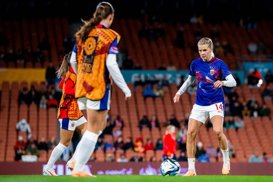 Ada Hegerberg of Norway warms up