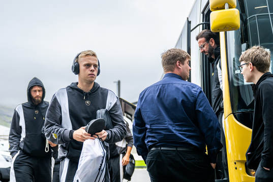 Tomas Olai Totland of BK Häcken arrives to the arena