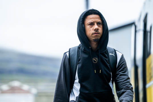 Tobias Sana of BK Häcken arrives to the arena