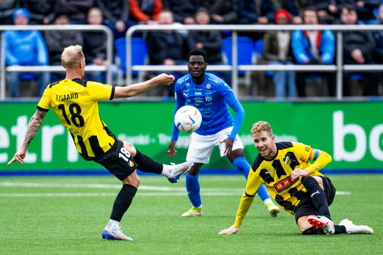 Mikkel Rygaard Jensen and Samuel Gustafson of BK Häcken