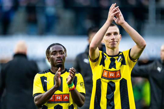 Ibrahim Sadiq and Kristoffer Lund Hansen of BK Häcken