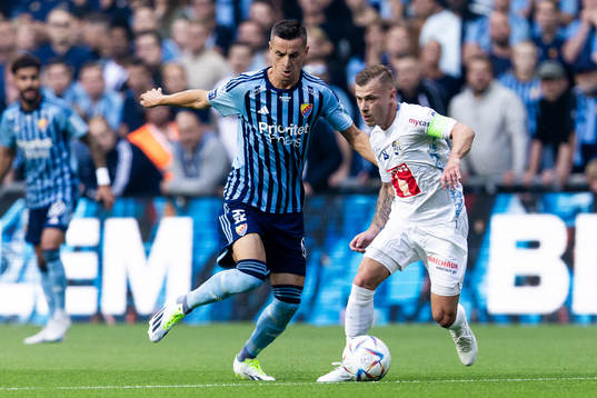 Haris Radetinac of Djurgården and Maximilian Meyer of