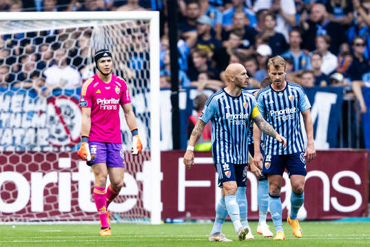 Magnus Eriksson of Djurgården looks dejected
