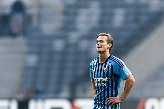 Hampus Finndell of Djurgården looks dejected