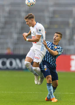 Dario Ulrich of Luzern and Samuel Dahl of of Djurgården