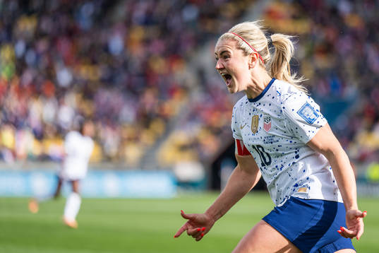 Lindsey Horan of USA celebrates