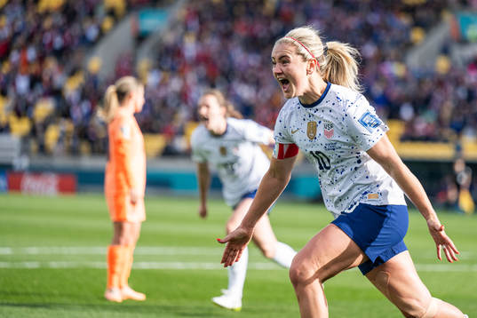 Lindsey Horan of USA celebrates