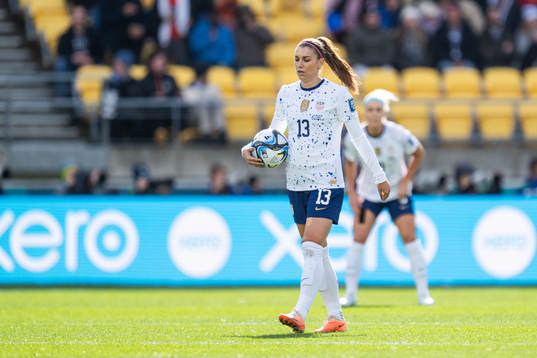 Alex Morgan of USA looks dejected