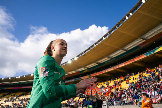 goalkeeper Daphne van Domselaar of Netherlands