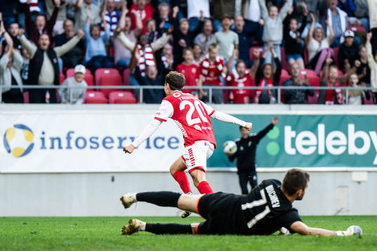 Jacob Trenskow of Kalmar celebrates
