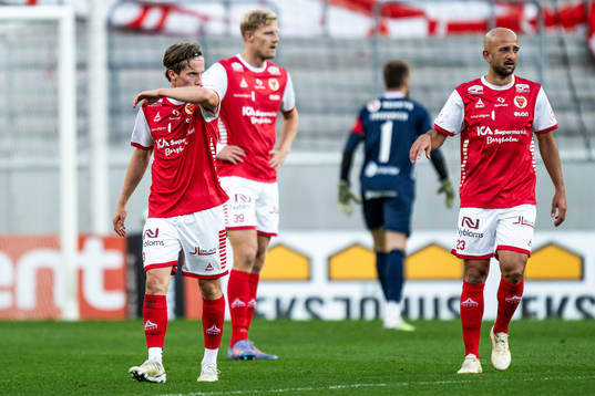 Johan Karlsson, Lars Saetra and Robert Gojani of Kalmar