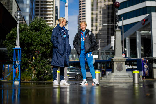 Karina Sævik and Julie Blakstad of the Norwegian women’s