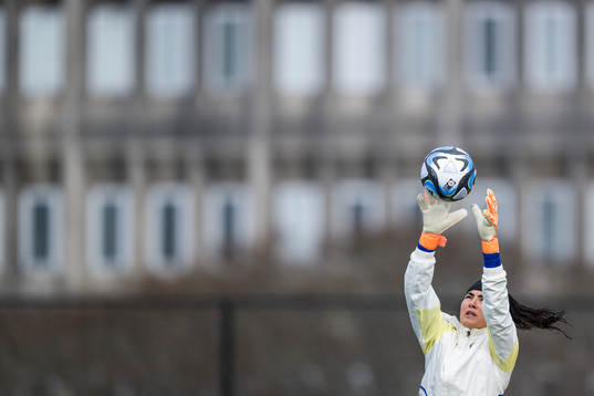 Goalkeeper Zecira Musovic of the Swedish women's national