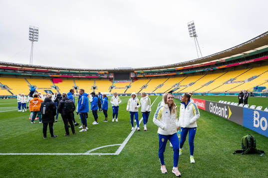 Elin Rubensson and Madelen Janogy of the Swedish women’s