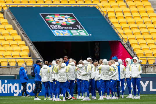 Players of the Swedish women’s national football team at