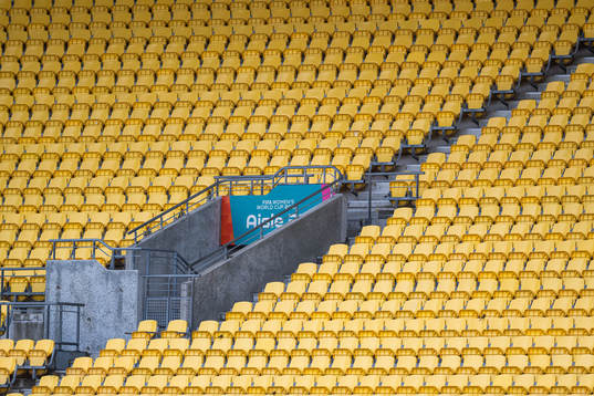 Chairs at Wellington Regional Stadium at a Pitch