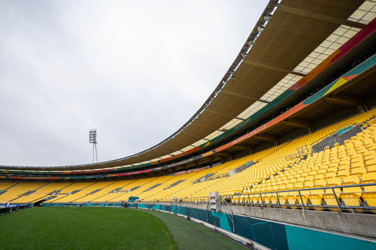 General view of Wellington Regional Stadium at a Pitch