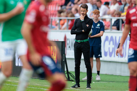 Jönköpings Södras tränare Andres Garcia deppar