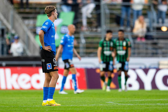 Halmstads Erik Ahlstrand deppar