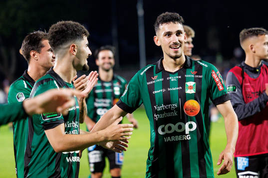 Varbergs Dion Krasniqi jublar