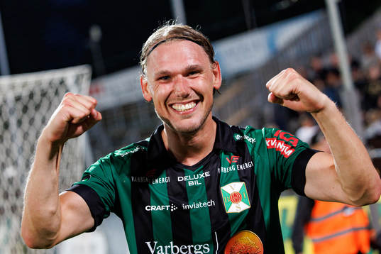 Varbergs Hampus Zackrisson jublar