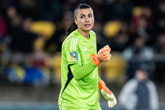Goalkeeper Zecira Musovic of Sweden