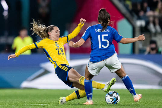 Elin Rubensson of Sweden and Annamaria Serturini of Italy