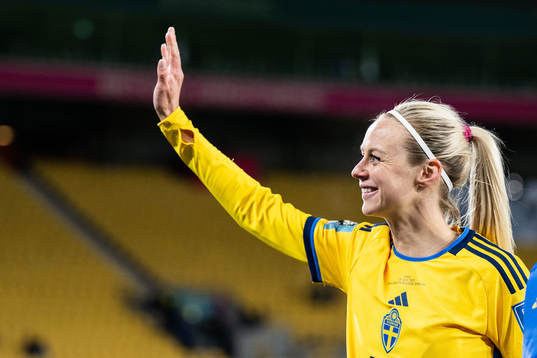 Amanda Ilestedt of Sweden celebrates